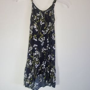 Children's Place Girls Sleeveless Black White Floral Print Dress Size S 5/6